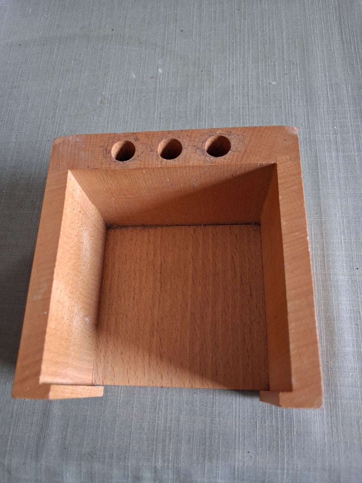 Bloc complet en bois "Pense bête" pour crayons & papier mémo, Ophalen of Verzenden, Gebruikt
