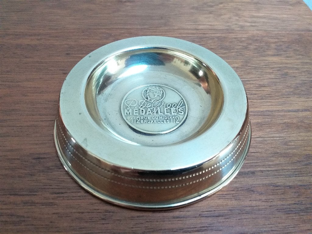 Ancien cendrier en cuivre - P De Greef Médailles, Bruxelles, Enlèvement, Cuivre