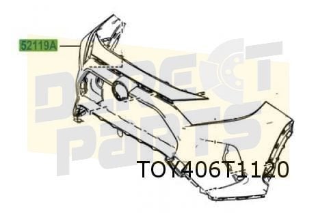 Toyota RAV4 (1/19-) voorbumper (bij PDC) (te spuiten) Origin, Neuf, -, Toyota, -
