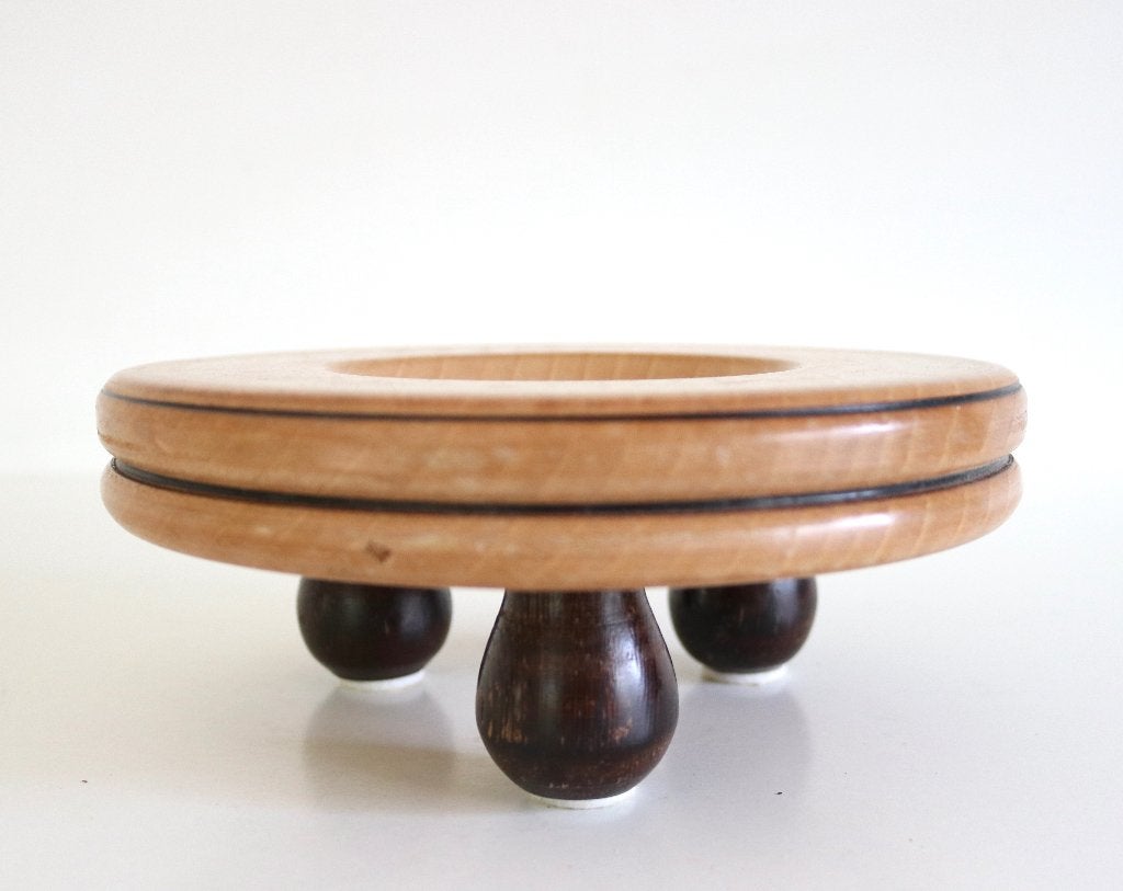 Vintage houten schaal - Handwerk - Art Deco stijl, Ophalen of Verzenden, Gebruikt, Hout, Schaal