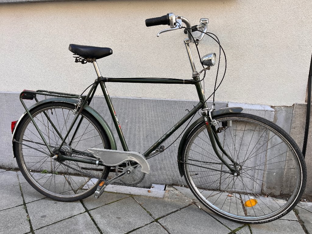 Vintage Dark Green City Bike, Vélos & Vélomoteurs, Enlèvement