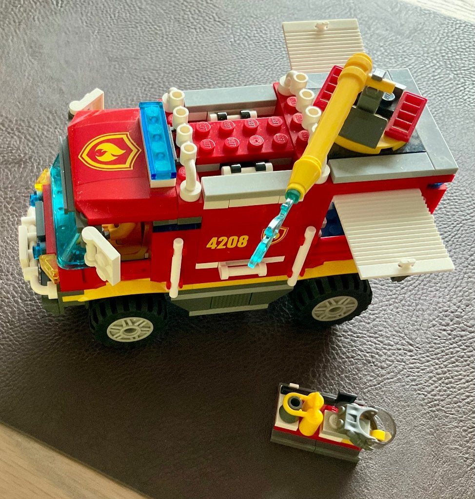 Lego 4208 Brandweewagen 4x4, Gebruikt, Overige thema's, Lego, Overige typen