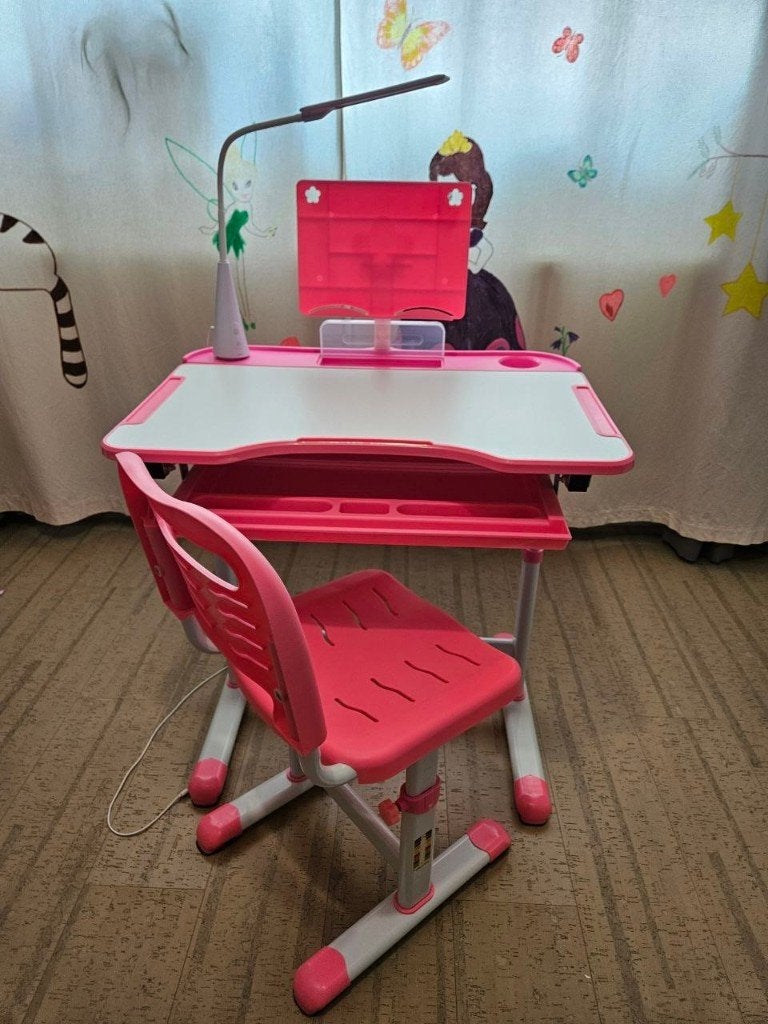 kinderbureau met stoel in hoogte verstelbaar, Maison & Meubles, Bureaux, Enlèvement, Réglable en hauteur, Comme neuf, Bureau enfant