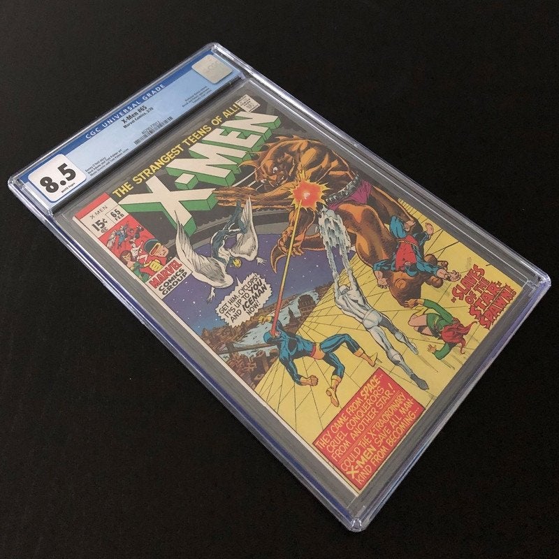 X-Men Vol.1 #65 CGC (1970) VF+ (8.5), Boeken, Strips | Comics, Eén comic, Amerika, Marvel Comics, Verzenden