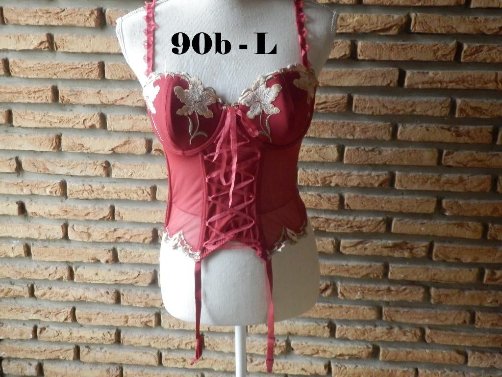 (2)- guépiére femme  t.40 rouge dorée, Enlèvement ou Envoi, Rouge, Body ou Corset