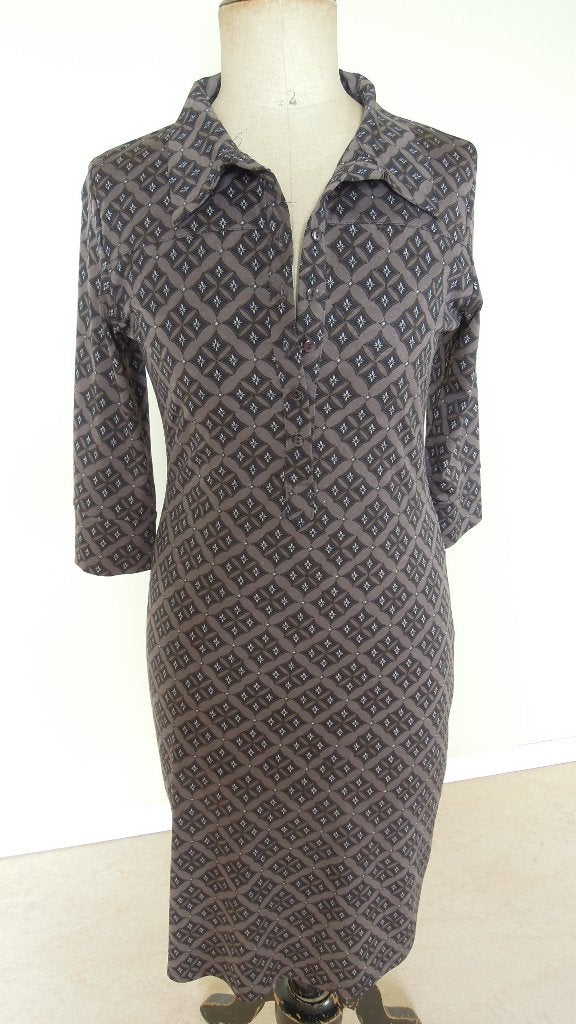 jurk grijs/motiefje, small, Biaggini, Kleding | Dames, Ophalen of Verzenden, Zo goed als nieuw, Maat 36 (S), Grijs
