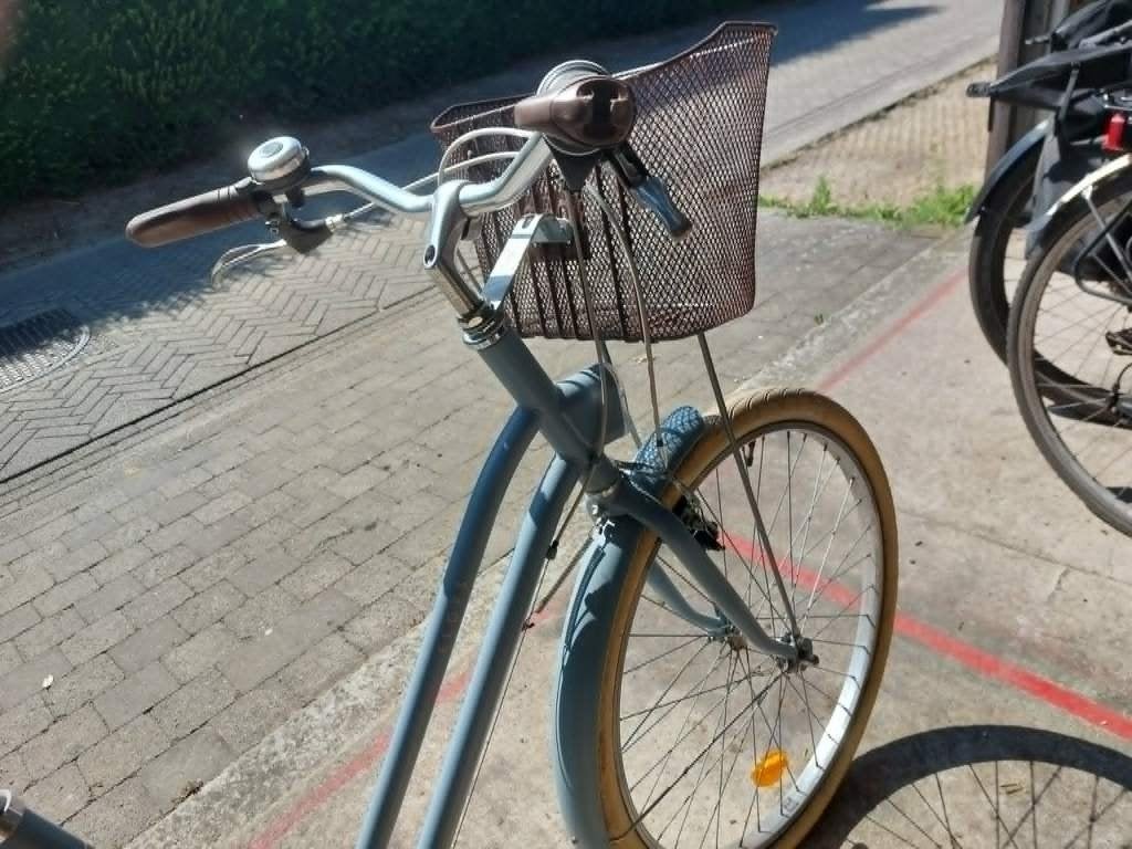 Elops Stadsfiets 520 - Maat XS - Licht blauw, Frein à main, Comme neuf, Enlèvement, 26 pouces ou plus