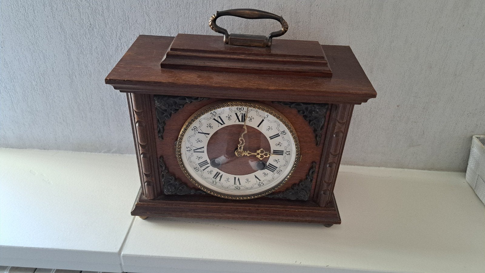 eikenhouten tafelklok, Antiek en Kunst, Ophalen