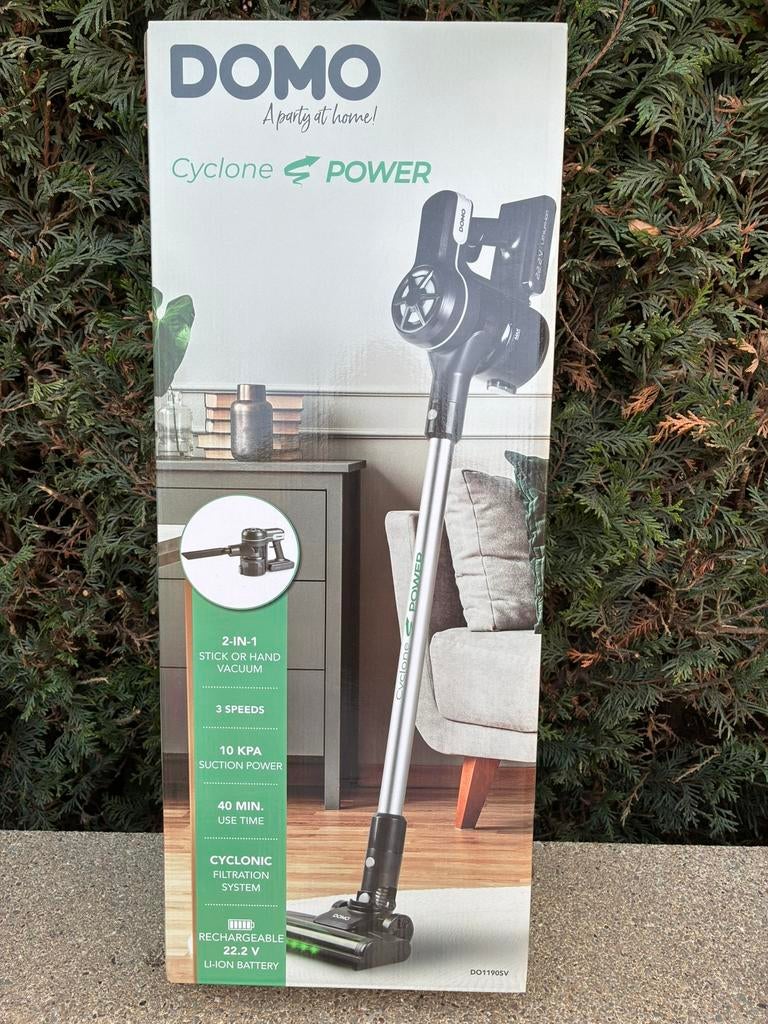 Aspirateur balai 2 en 1 DOMO 0,6L - 22,2V neuf emballé, Enlèvement, Neuf, Réservoir, Moins de 1 200 watts