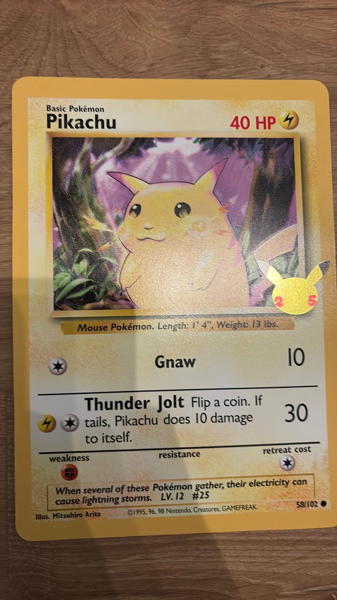 Pikachu (Red Cheeks) (jumbo kaart), Hobby en Vrije tijd, Ophalen, Zo goed als nieuw, Losse kaart