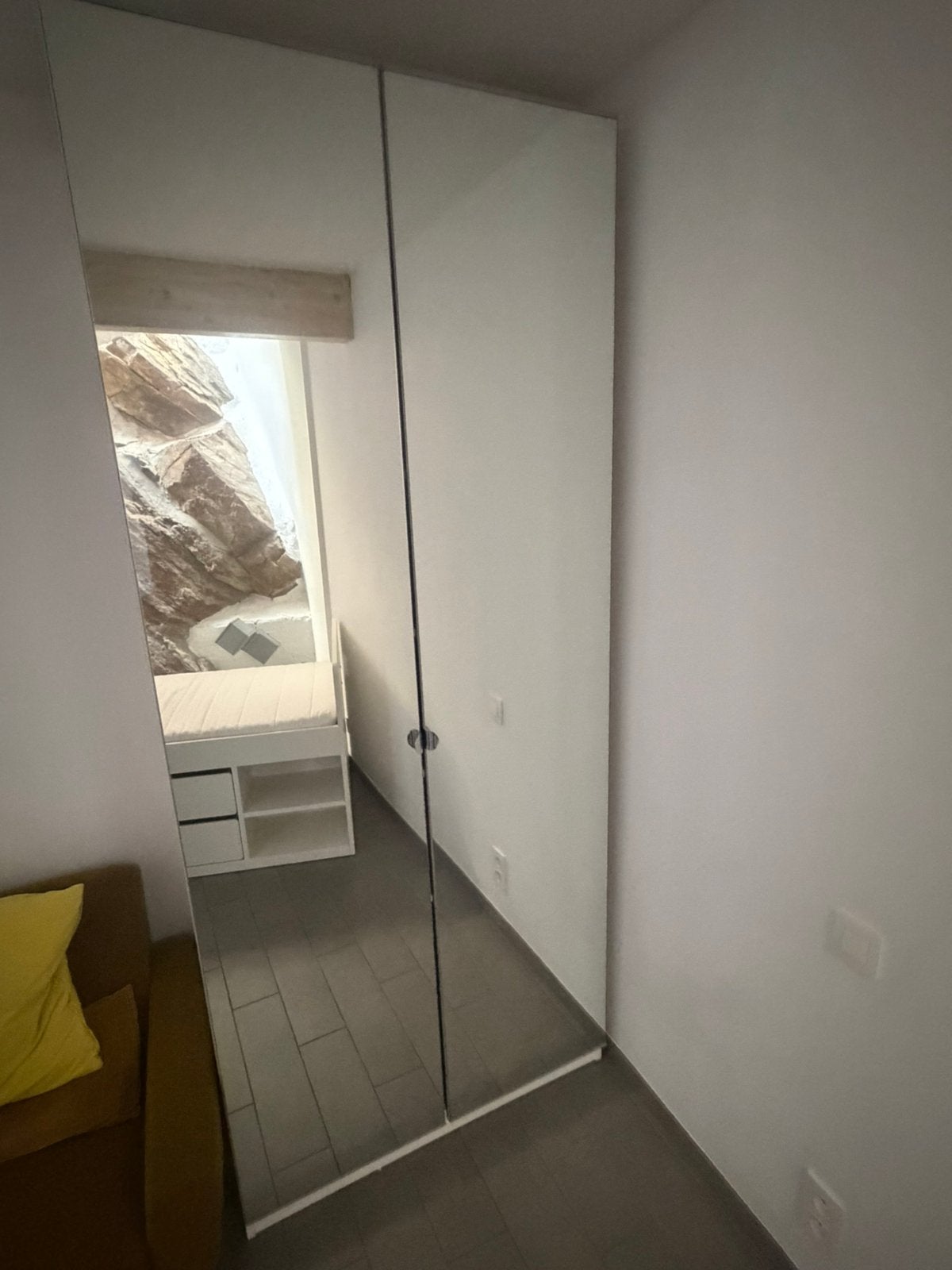 Armoire ikea Pax avec portes miroirs et etageres 100x60x236, Maison & Meubles, Enlèvement, Comme neuf, Avec porte(s)