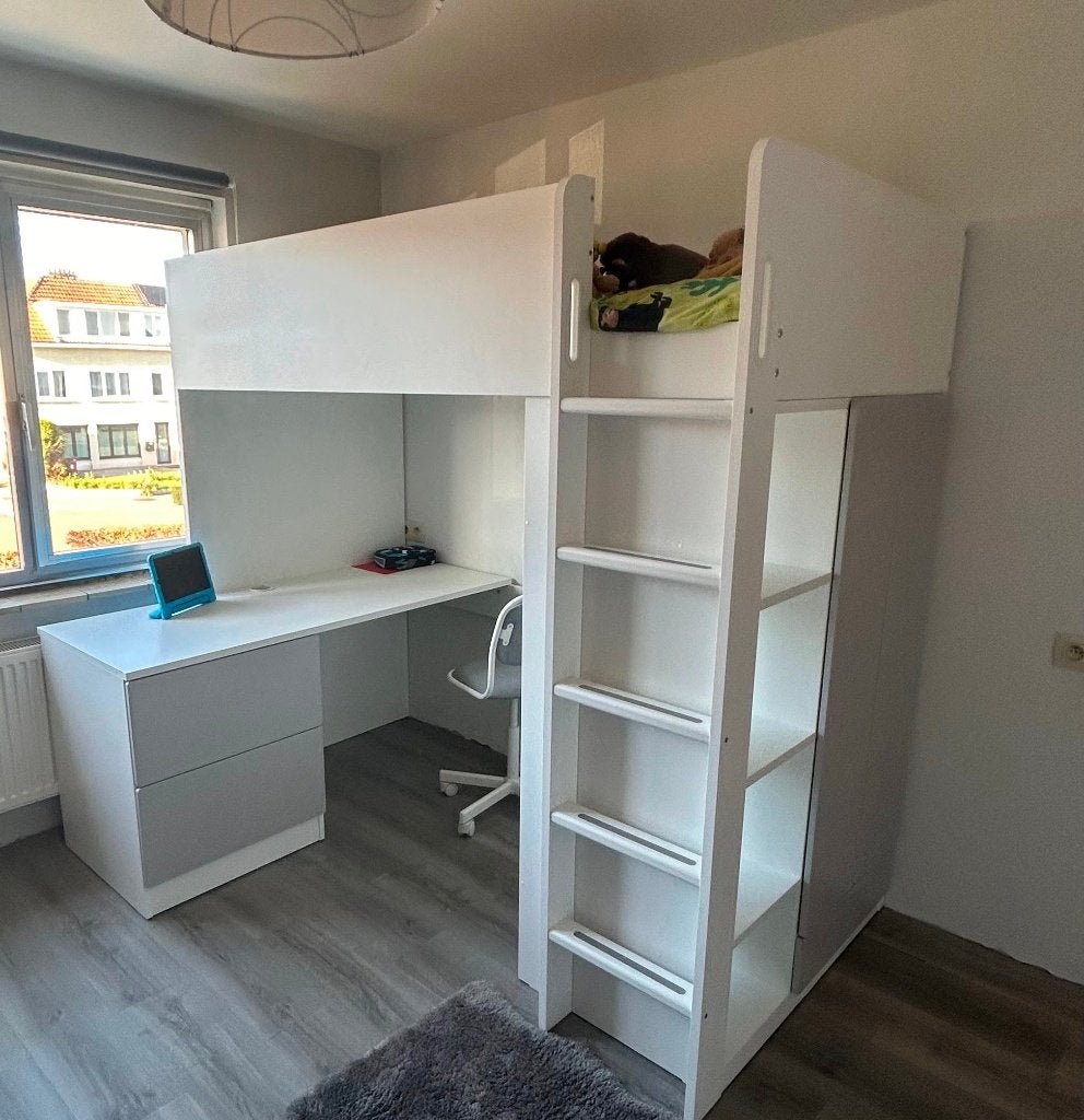 Ikea hoogslaper met bureau, Ophalen, Gebruikt, Hoogslaper