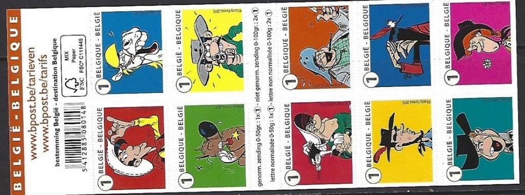 Année 2015 : carnet 153 ** - Lucky Luke, Postzegels en Munten, Ophalen