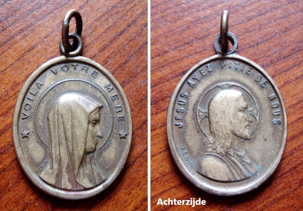 Medaille heilige Maria, voila votre Mere, Collections, Envoi, Comme neuf, Autres types, Christianisme | Catholique