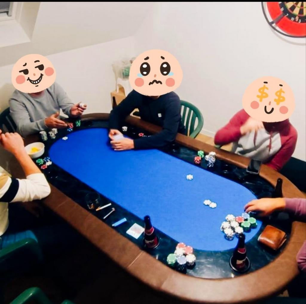 Nette pokertafel voor 10 personen, Hobby en Vrije tijd, Gezelschapsspellen | Kaartspellen, Ophalen