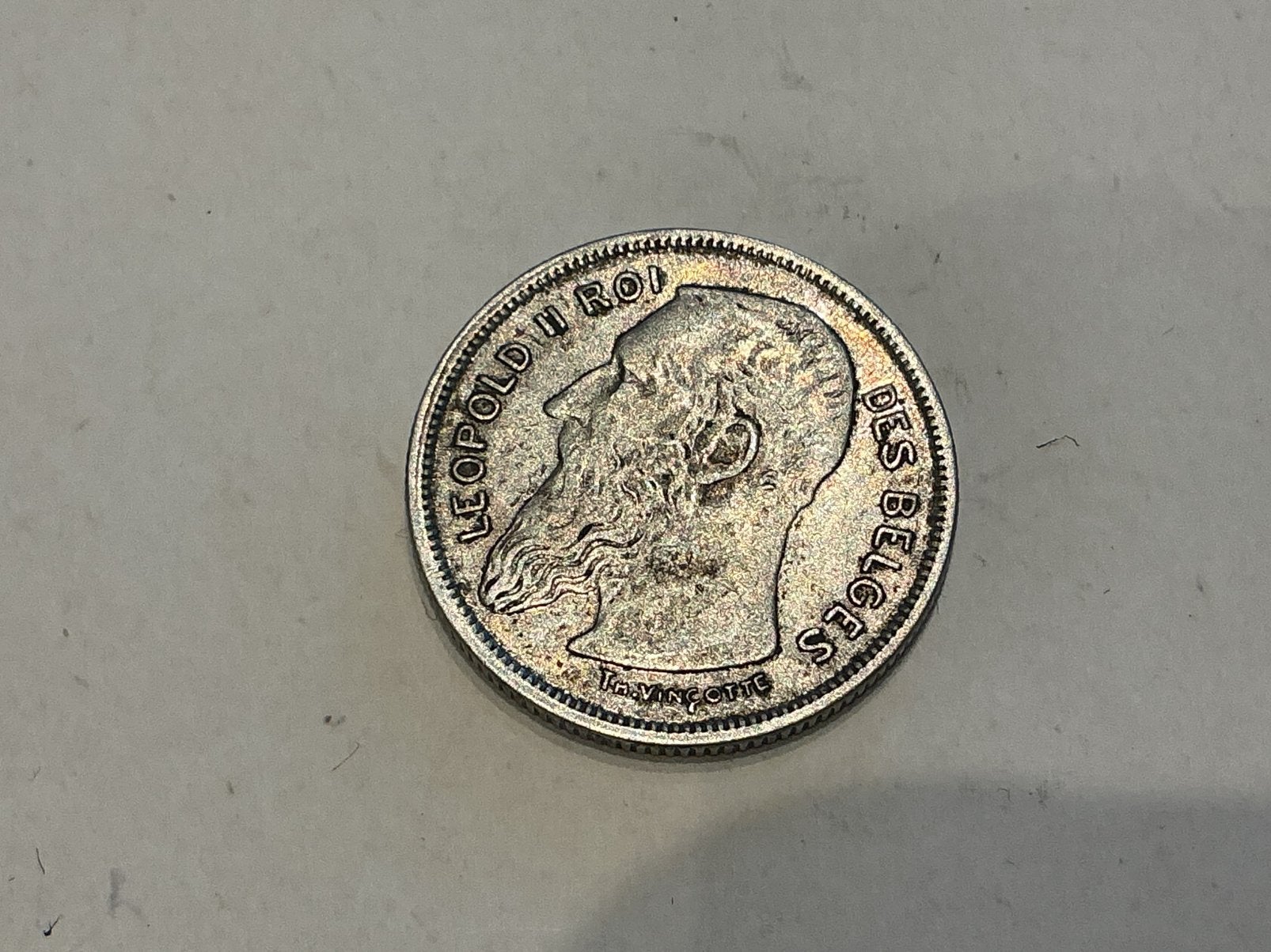 Belgique 2 Francs 1909 argent français, Enlèvement ou Envoi, Argent
