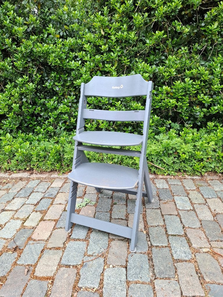 Kinderstoel hout, Ophalen, Gebruikt, Meegroeistoel, Afneembaar eetblad