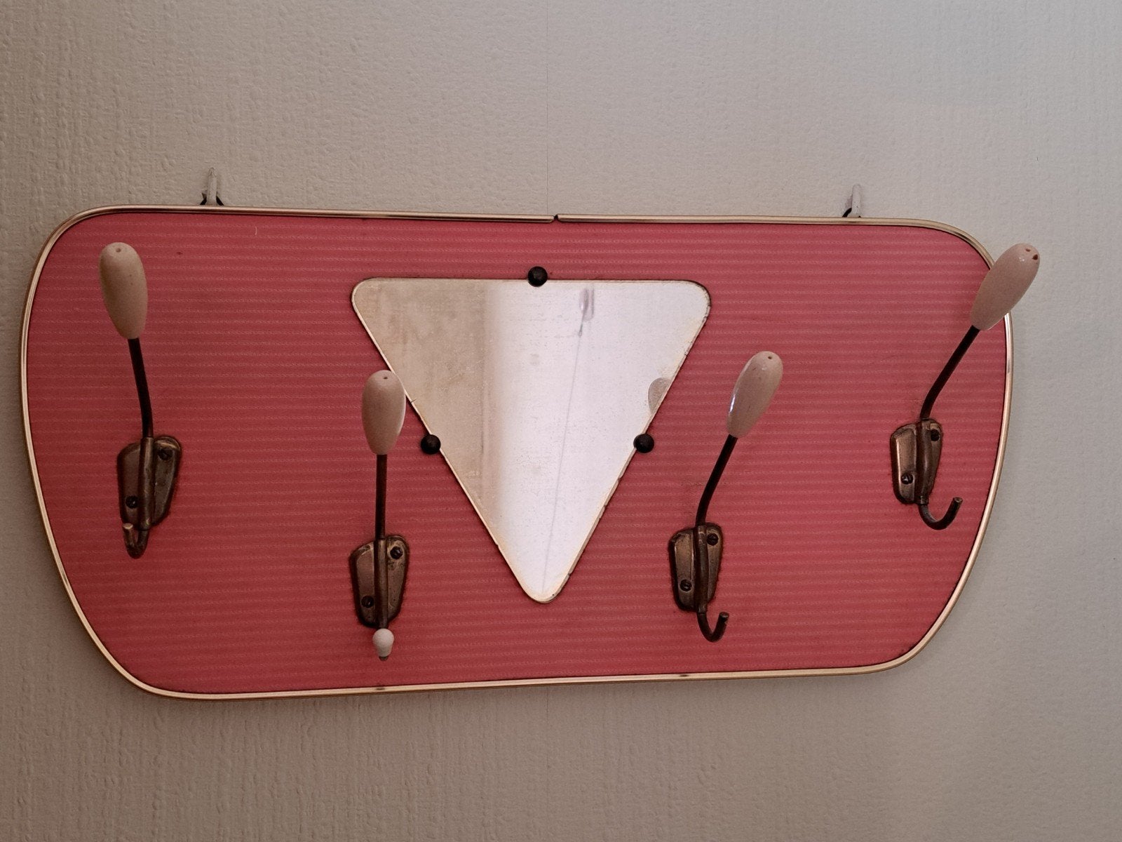 Vintage kapstok met 4 haken., Huis en Inrichting, Ophalen