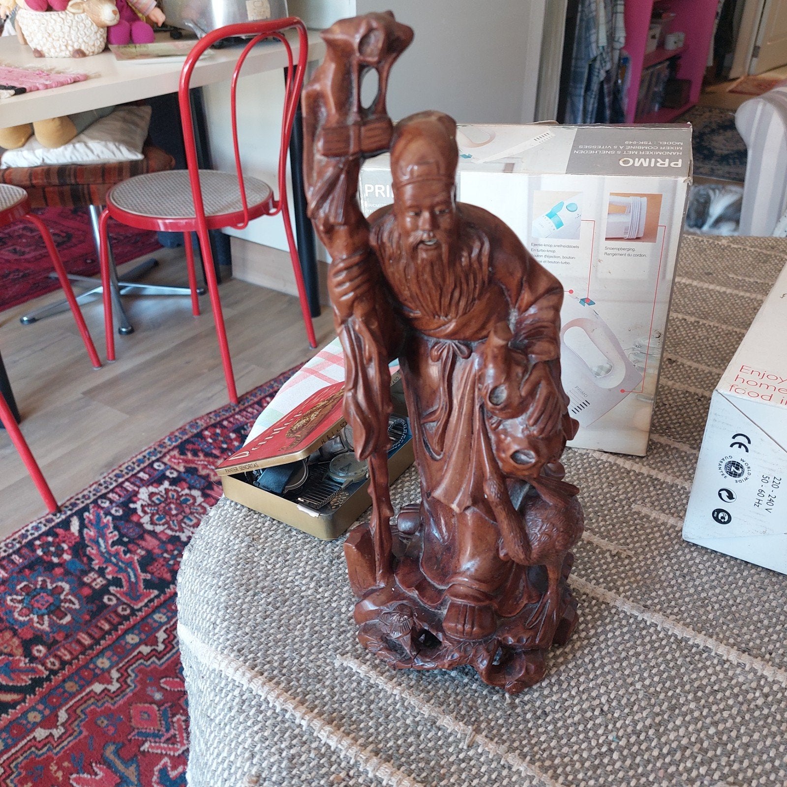 mooi chinees beeld in hout, Ophalen, Hout, Beeld