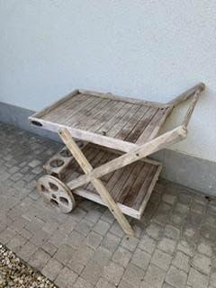 SERVEERWAGEN TEAK, Ophalen, Gebruikt, Teakhout