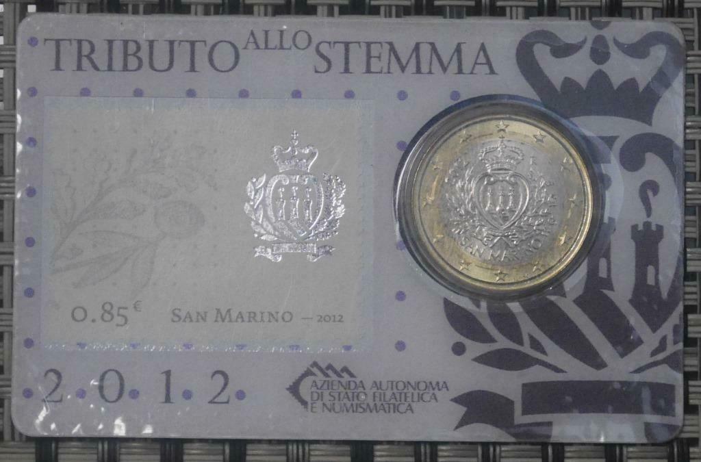 1 euro San Marino 2012, Postzegels en Munten, Verzenden, San Marino, 1 euro, Setje