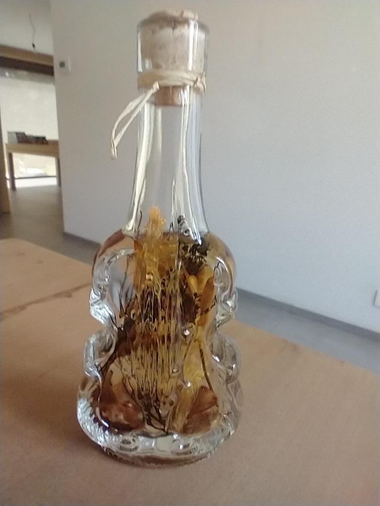 Lampe à huile (bouteille de contrebasse), Enlèvement ou Envoi, Autres couleurs, Autres matériaux, Chandelier