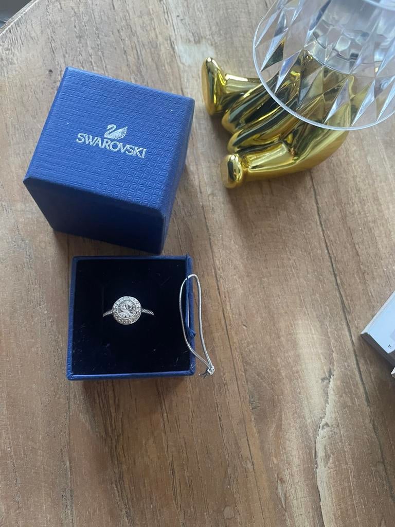 mooie zilveren ring swarovski, Ophalen of Verzenden