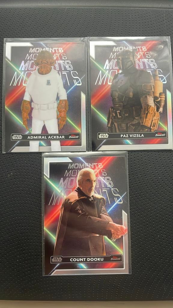 3 inserts Star Wars Topps Finest Moments, Enlèvement ou Envoi, Neuf, Plusieurs images