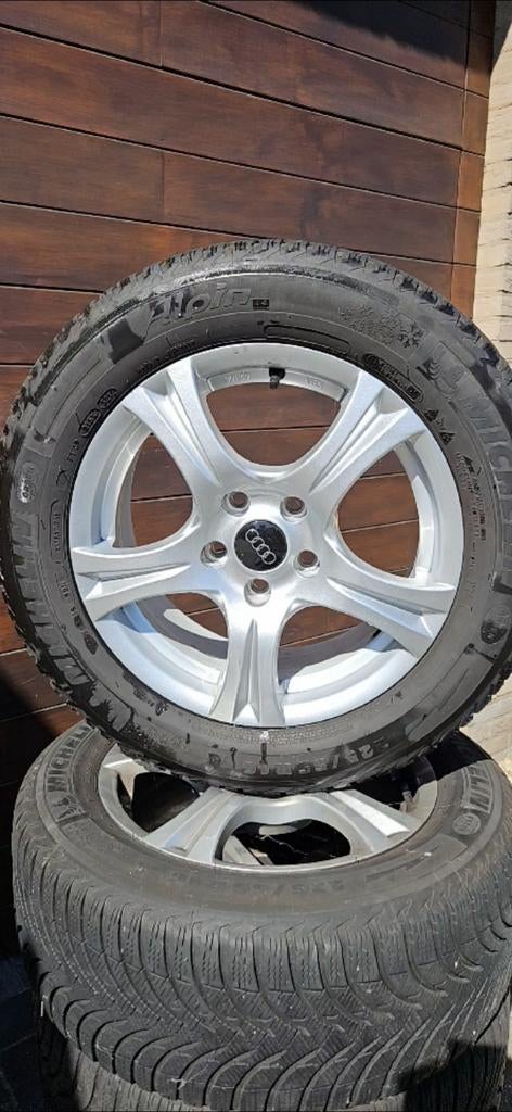 Set winterbanden Michelin 225/55/R16 met aluminium velg, Auto-onderdelen, Ophalen, Winterbanden, Band(en)
