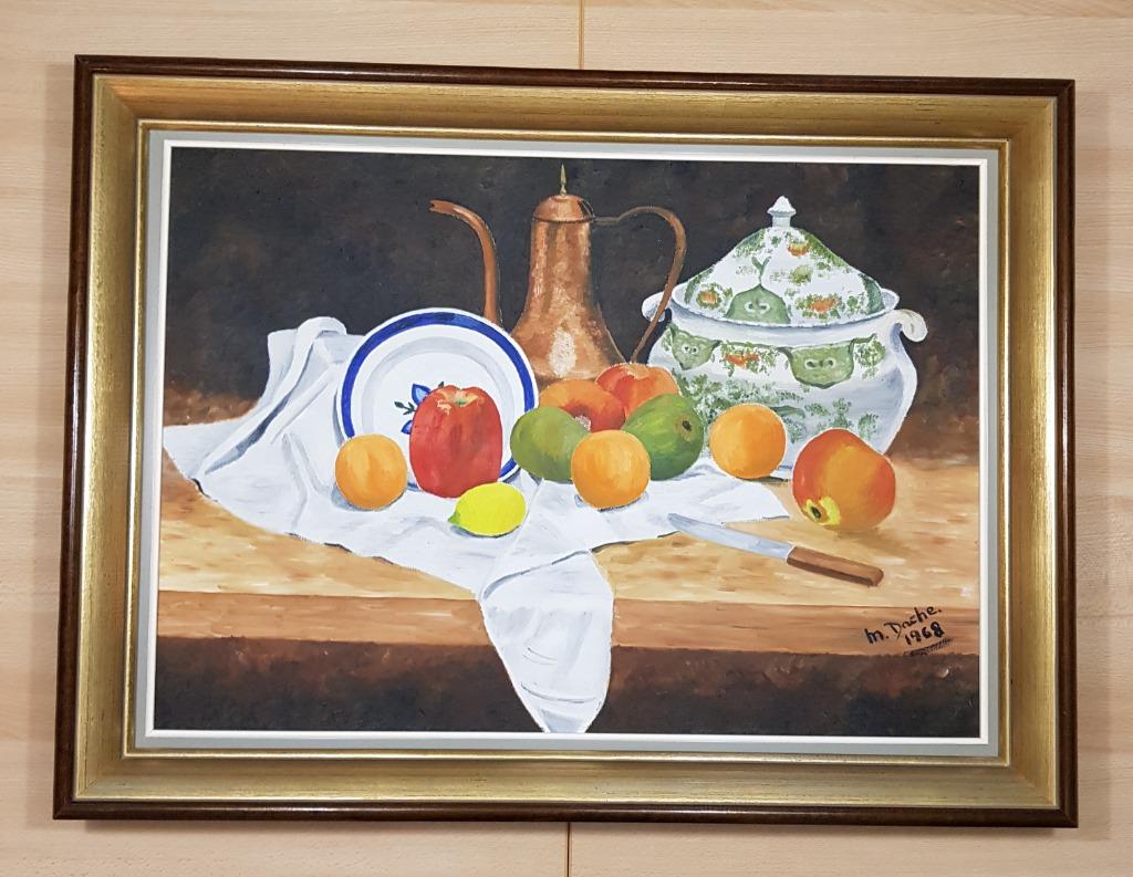 Tableau " Nature morte " signé Marcel DACHE, Enlèvement ou Envoi