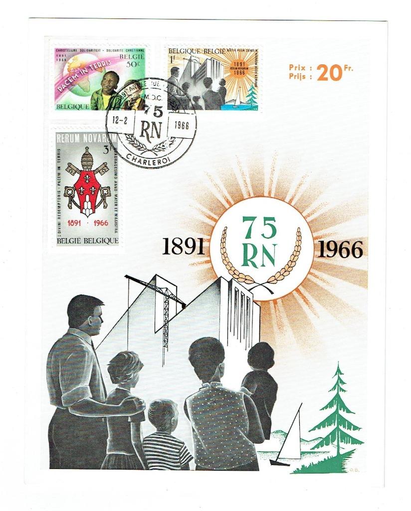 Carte d'occasion avec série OBP nrs 1360/1362 (Post-0074), Enlèvement ou Envoi, Autres types