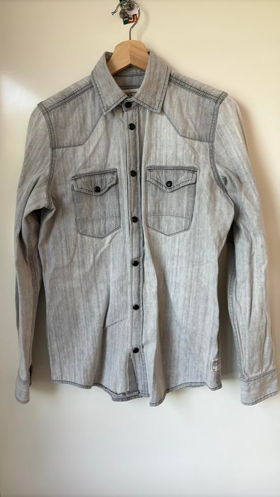Grijs jeans hemd xs, Ophalen of Verzenden, Gedragen, Grijs, America today