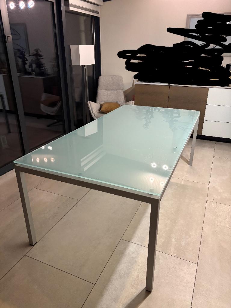 table de salon en verre, Ophalen, Gebruikt, 50 tot 100 cm, Glas