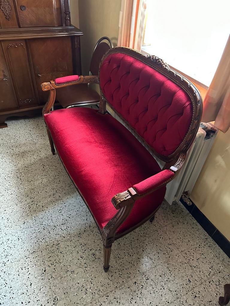 Bankstel en stoel stijl Louis XV, Ophalen, Zo goed als nieuw