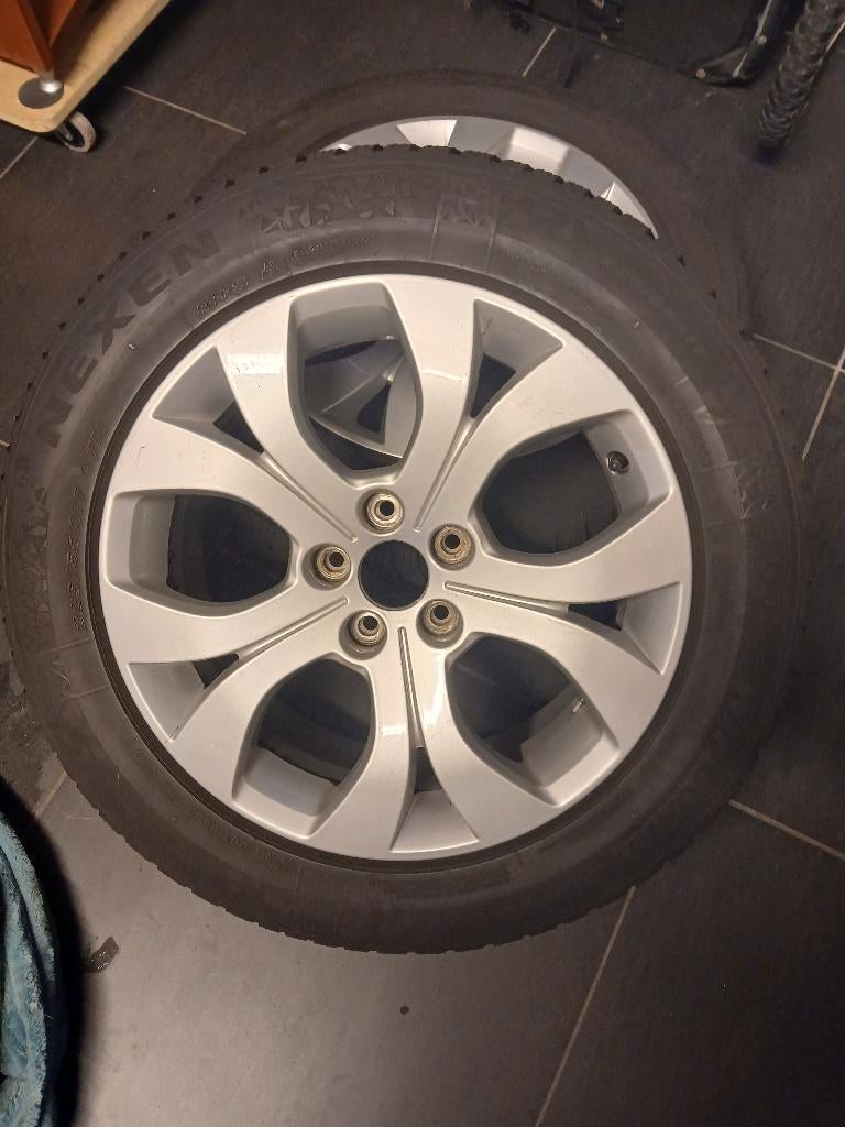 Citroên velgen met winterbanden, Auto-onderdelen, Banden en Velgen, Velg(en), Winterbanden, 17 inch, 225 mm, Personenwagen, Gebruikt