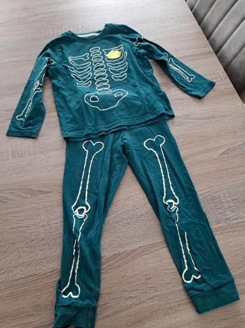 Lupilu pyjama met skeletje 110/116, Nacht- of Onderkleding, Ophalen of Verzenden, Zo goed als nieuw, Lupilu