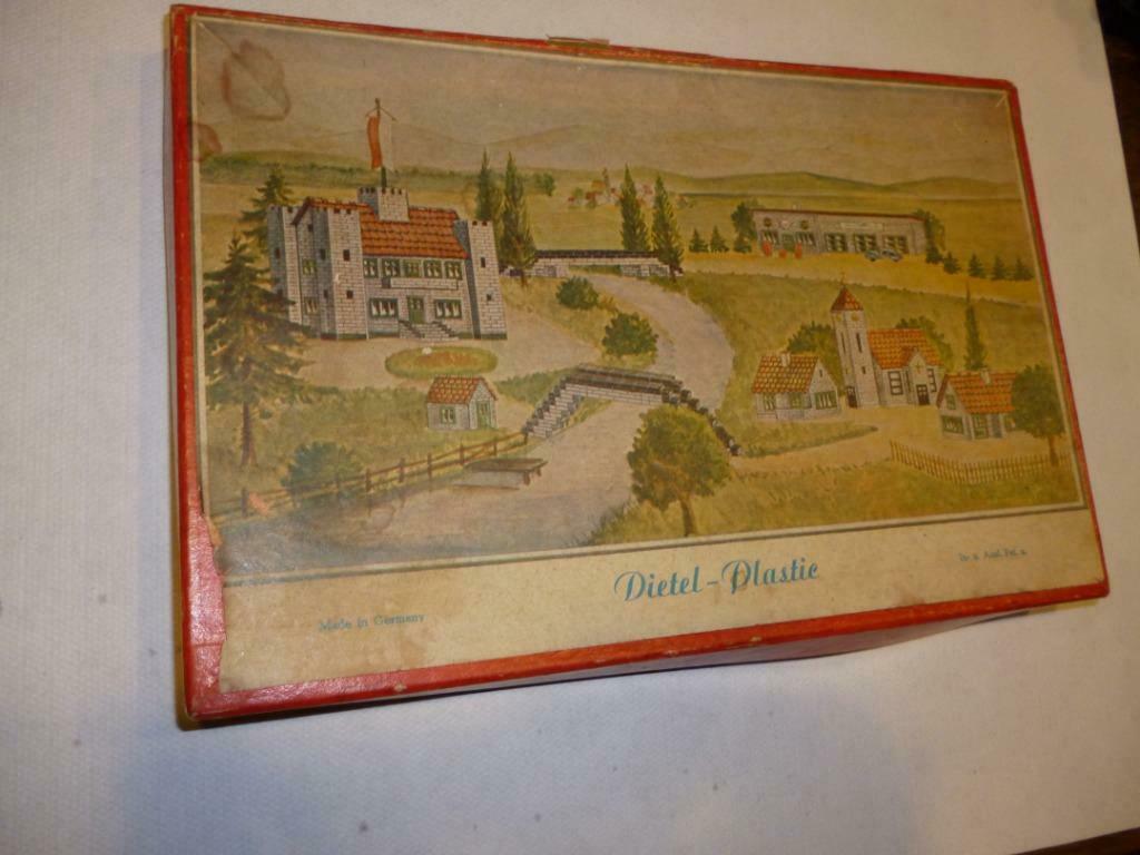 Oud gezelschapsspel Dietel-Plastic-Bausteinen vintage sixtie, Ophalen, Gebruikt