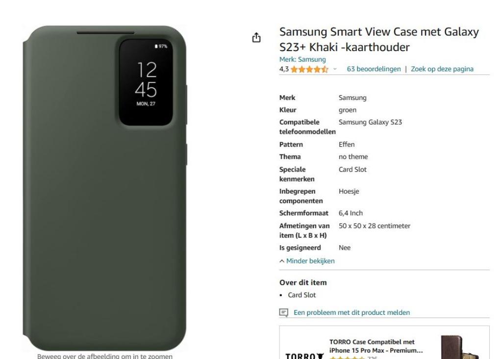 Galaxy s23 +  smart view EF-ZS916, Neuf, 10 mégapixels ou plus, Enlèvement ou Envoi, Sans abonnement