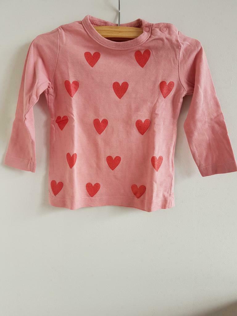 Roze shirt / longsleeve - Knot so bad - maat 74 - meisje, Enlèvement ou Envoi, Knot so bad, Comme neuf, Chemisette ou Manches longues