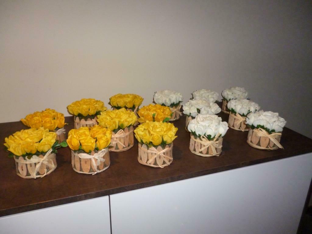 15 boeketjes kunstbloemen bloemstukken voor op tafel déco, Ophalen of Verzenden, Zo goed als nieuw