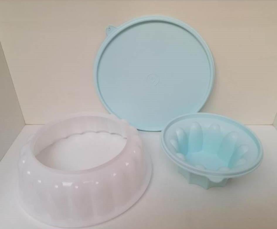 Tupperware™ « Vliegende Schotel » wit en lichtblauw, Huis en Inrichting, Keuken | Tupperware, Verzenden, Nieuw, Blauw, Bak of Kom