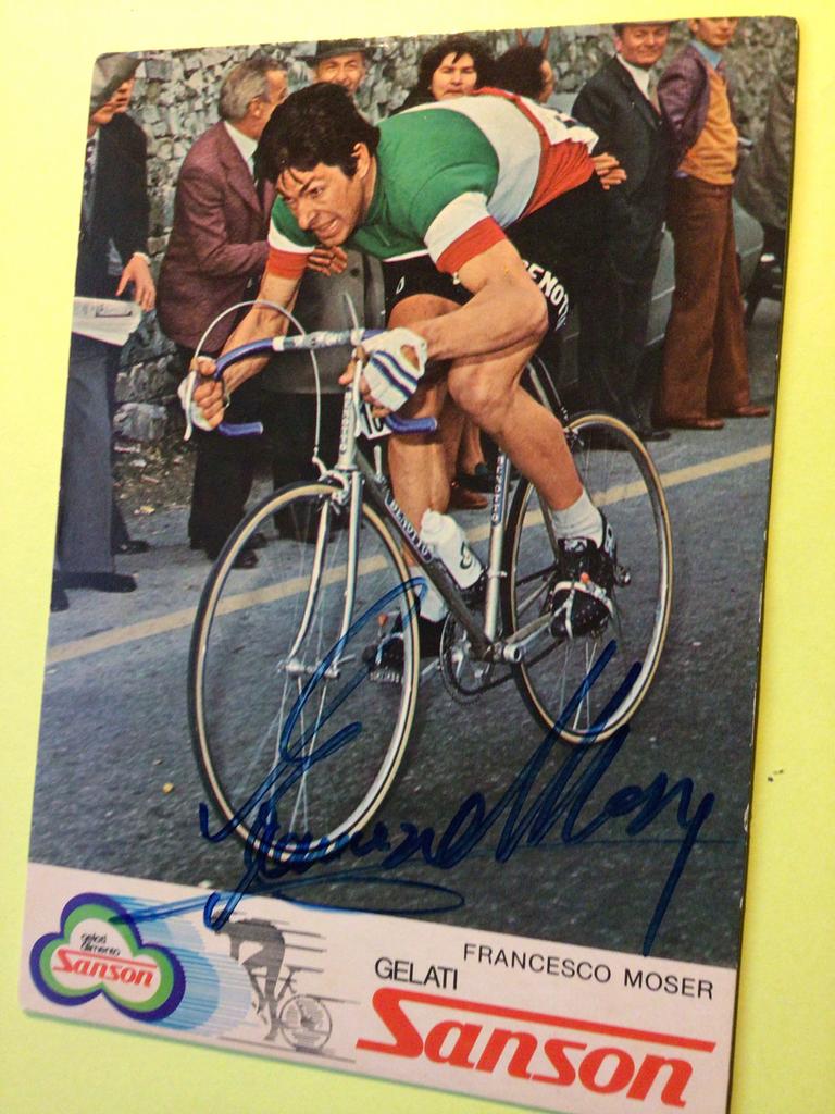 Wielerkaart 1976  team Sanson francesco moser signe, Envoi, Comme neuf
