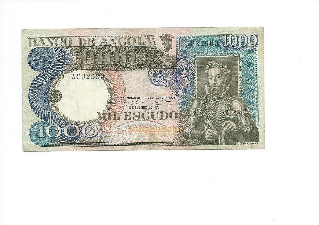 Angola, 1000 Escudos 10/06/1973, VF., Timbres & Monnaies, Enlèvement ou Envoi, Autres pays, Billets en vrac