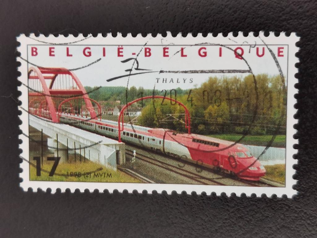Belgie 1998 - spoorwegen - treinen - Thalys, Ophalen of Verzenden, Gestempeld, Treinen
