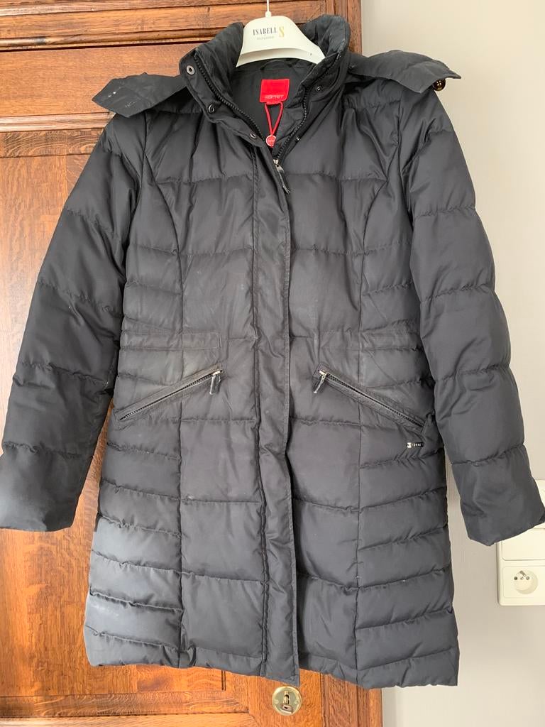 Donsjas Esprit 38 zwart met kap, Ophalen of Verzenden