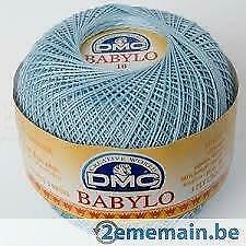 katoen DMC Babylo n°10 - 50 gr kleur 800 Lichtblauw, Hobby en Vrije tijd, Ophalen of Verzenden, Nieuw, Haken