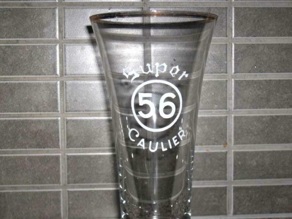 Super 56 Verre à bière Caulier 25 cl, Enlèvement ou Envoi, Utilisé, Verre ou Verres, Autres marques