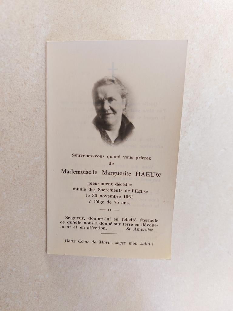 Bidprentje 1886-1961, Verzamelen, Bidprentjes en Rouwkaarten, Ophalen of Verzenden, Bidprentje
