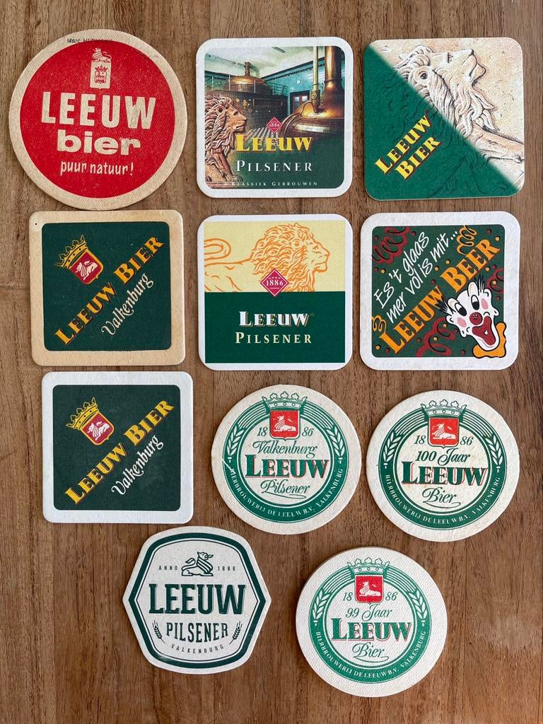 Bierviltjes - LEEUW BIER 2, Collections, Marques de bière, Enlèvement ou Envoi, Utilisé, Sous-bock, Leeuw