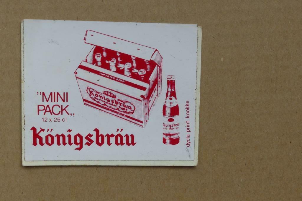 Oude sticker "Konigbrau" bier, Verzamelen, Ophalen of Verzenden, Merk
